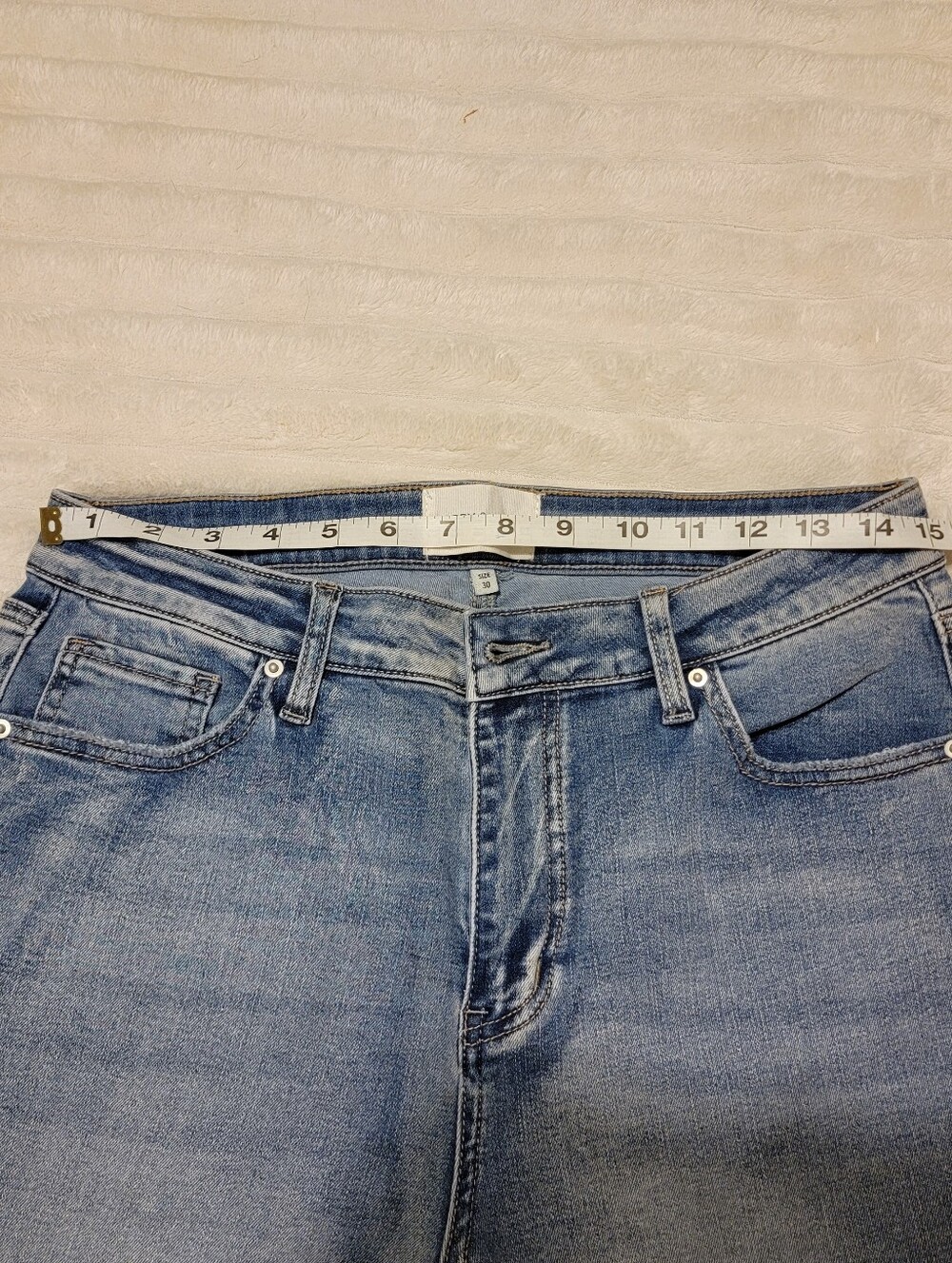 Straight Leg Jean with Rhinestone Cuff - Picture 5 of 6